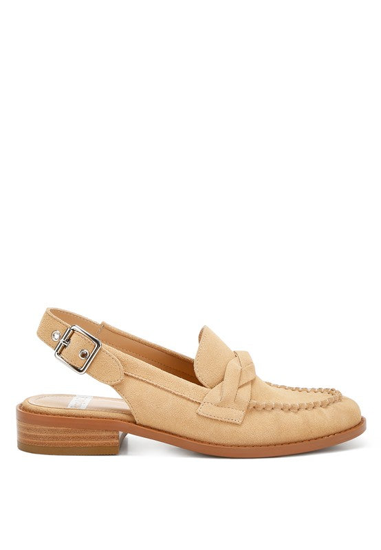 Nemykin Woven Strap Slingback Loafers - Tigbul's Variety Fashion Shop