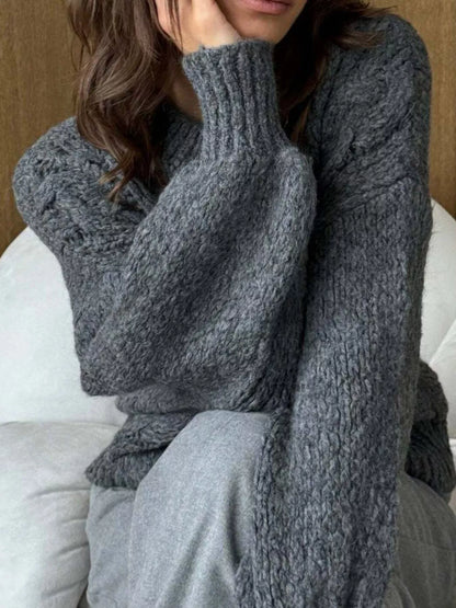 Cable Knit Button-Down Cardigan - Tigbul's Variety Fashion Shop