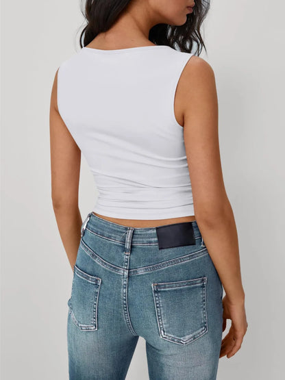 2 Piece Round Neck Tank - Tigbul's Variety Fashion Shop