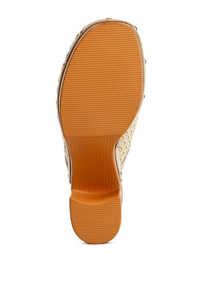 Jeydena Raffia Platform Clogs - Tigbuls Variety Fashion