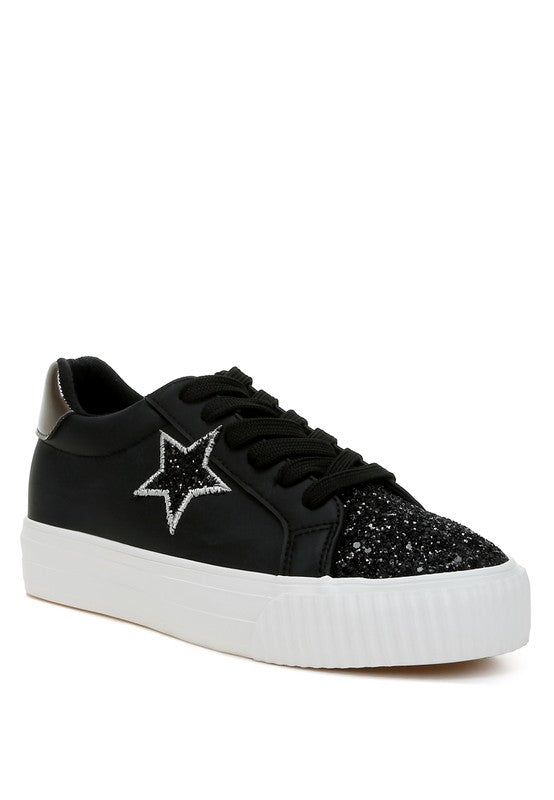 Merida Glitter Patch Chunky Sneakers - Tigbul's Variety Fashion Shop