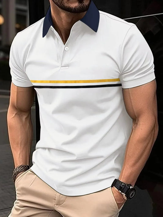 Men's Full Size Collared Neck Short Sleeve Polo Plus Size - Tigbul's Variety Fashion Shop
