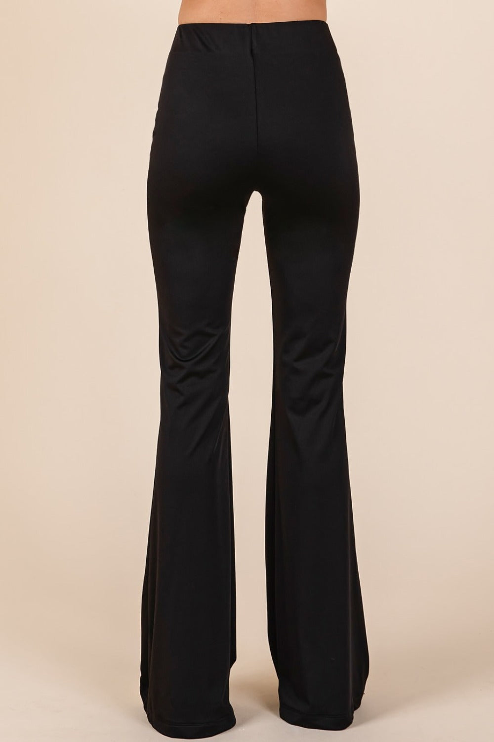 Stretchy Soft Elastic Waist Flare Pants - Tigbul's Variety Fashion Shop