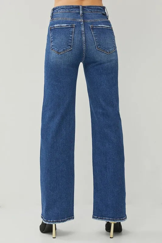 RISEN High Rise Straight Jeans - Tigbul's Variety Fashion Shop