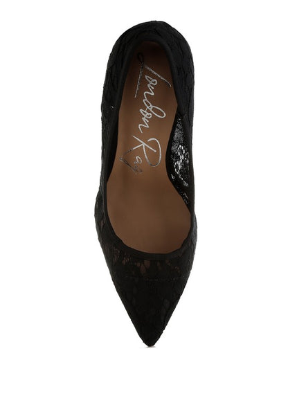 Masega Stiletto Heel Lace Pumps - Tigbul's Variety Fashion Shop