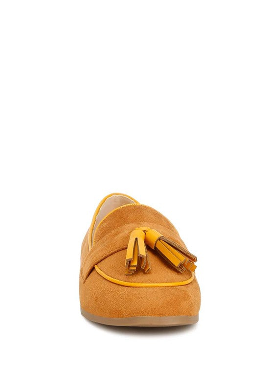 Folklore Micro Suede Tassel Loafers - Tigbul's Variety Fashion Shop