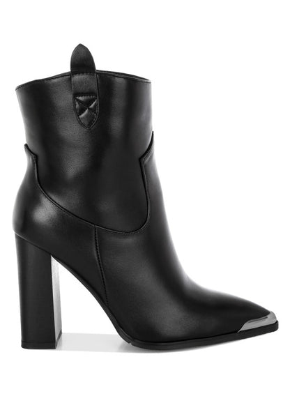 Hatter Pointed Toe Faux Leather Boots - Tigbul's Variety Fashion Shop