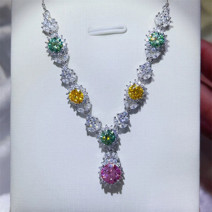 3.5 Carat Moissanite 925 Sterling Silver Necklace - Tigbul's Variety Fashion Shop