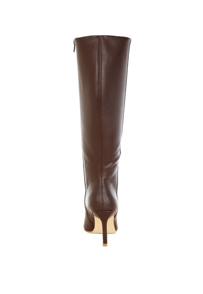 Skara Faux Leather Calf Boots - Tigbul's Variety Fashion Shop
