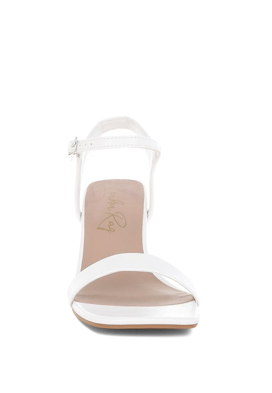 Kazara Faux Leather Block Heels - Tigbul's Variety Fashion Shop