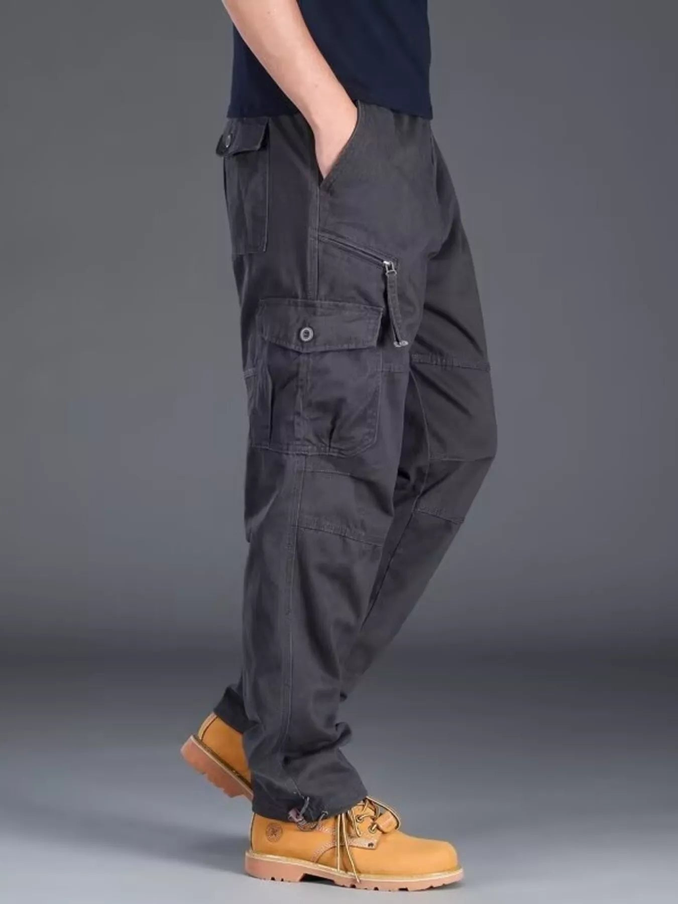 Men's Plus Size Casual Cargo Pants - Tigbul's Variety Fashion Shop