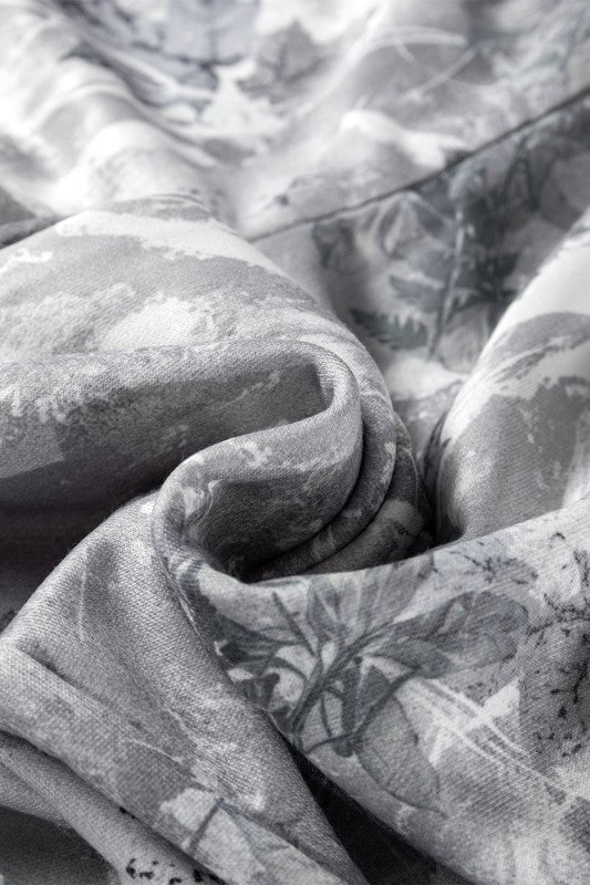 Gray Camo Drawstring Elastic Waist Jogger Pants - Tigbul's Variety Fashion Shop