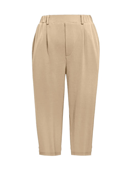 Pleated Detail Pants with Pockets - Tigbul's Variety Fashion Shop