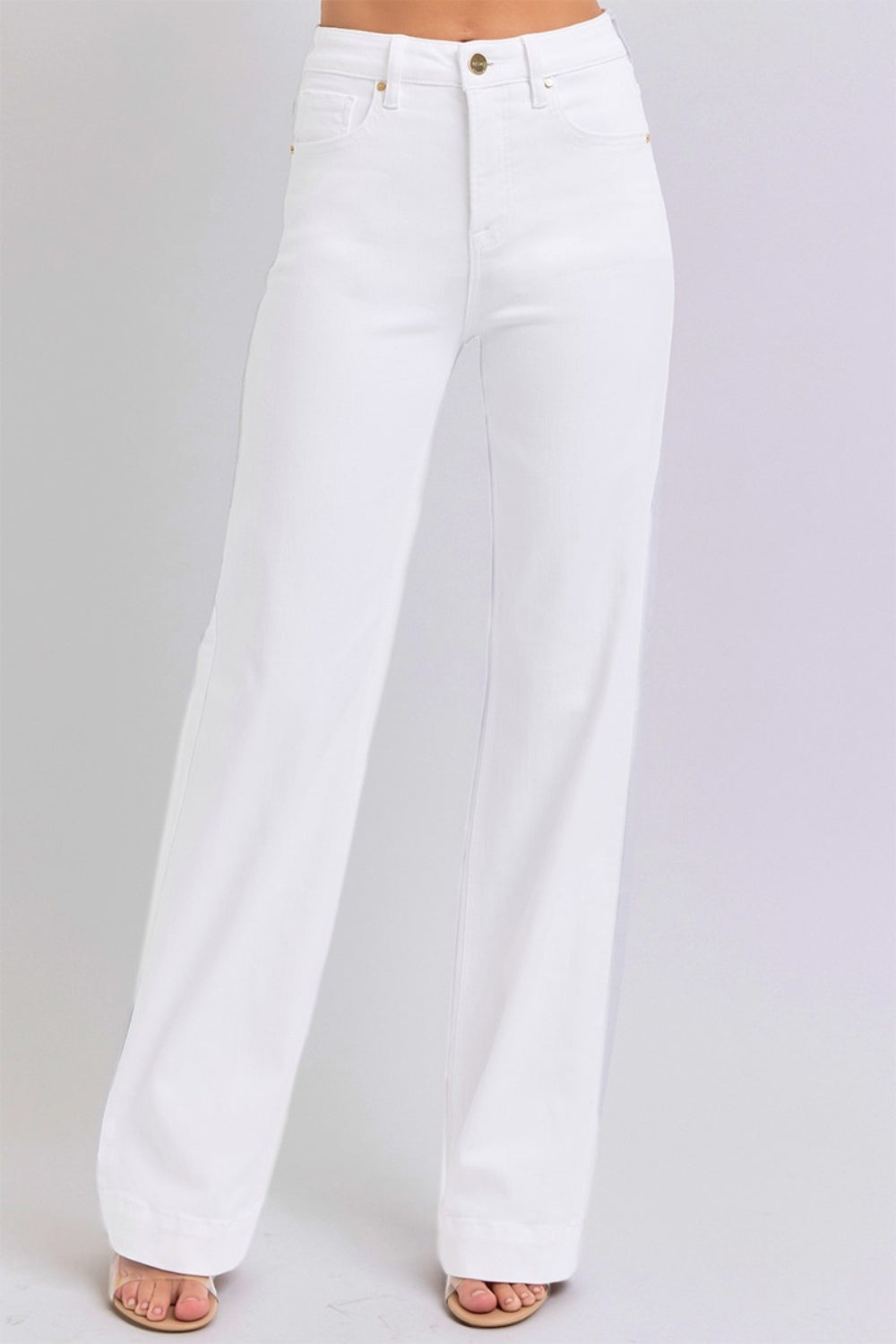 RISEN White Size 7 High Waist Straight Jeans | Tigbuls