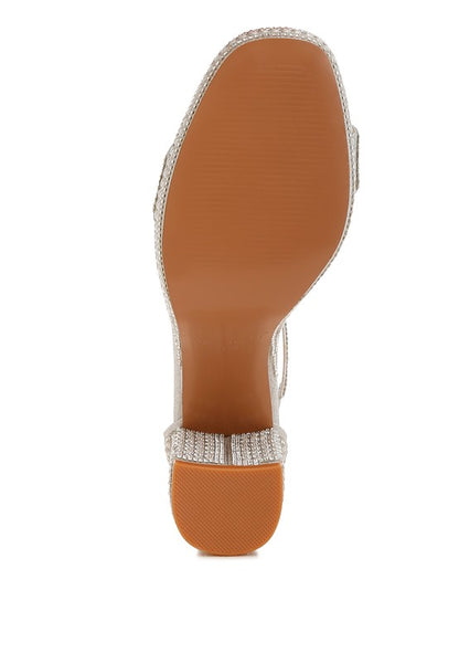 Mejuri Rhinestones And Pearl Embellished Sandals - Tigbul's Variety Fashion Shop