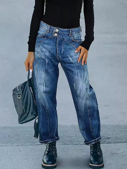 Wide Leg Jeans with Pockets | Tigbuls Variety Fashion Shop