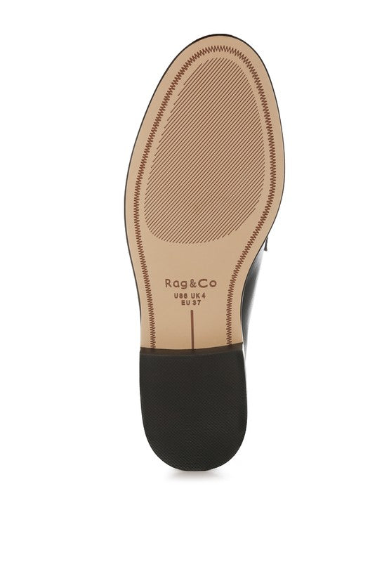 Clotilda Perforated Low Heel Loafers - Tigbul's Variety Fashion Shop