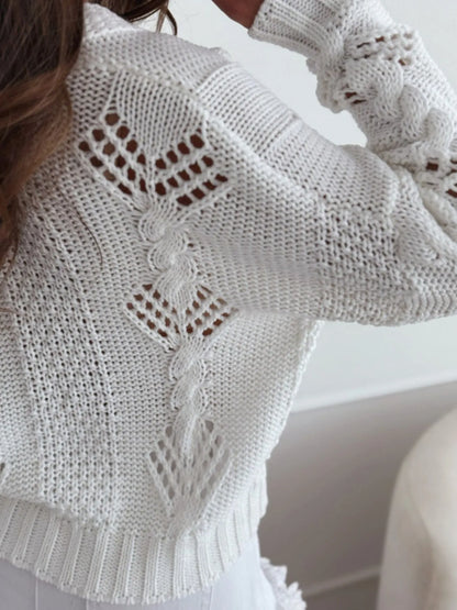 Button Up V-Neck Cardigan - Tigbul's Variety Fashion Shop