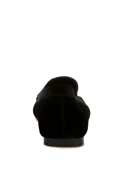 Robua Velvet Flat Loafers - Tigbul's Variety Fashion Shop