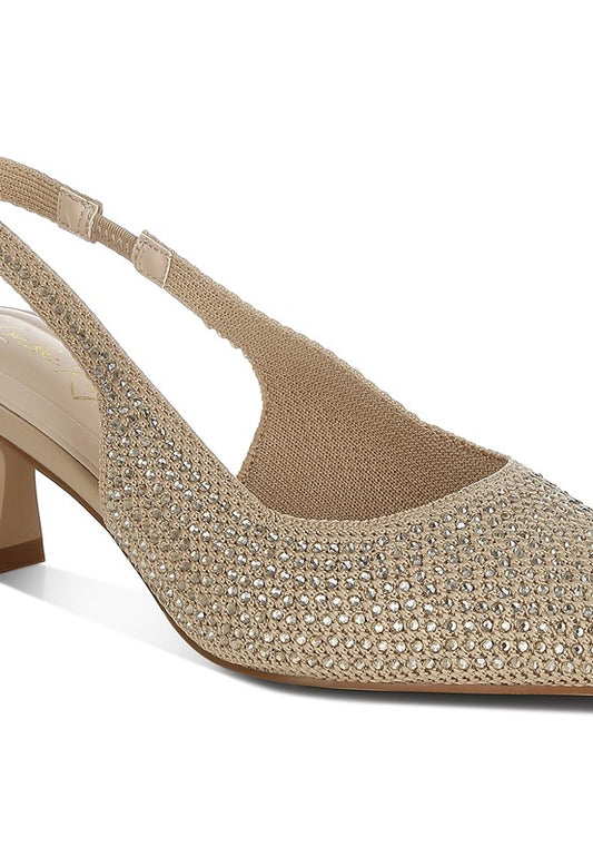 Julep Flyknit Rhinestone Slingback Sandals - Tigbul's Variety Fashion Shop