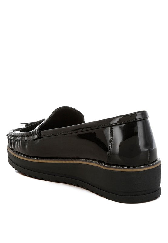 Strelka Tassel Detail Flatform Loafers - Tigbul's Variety Fashion Shop