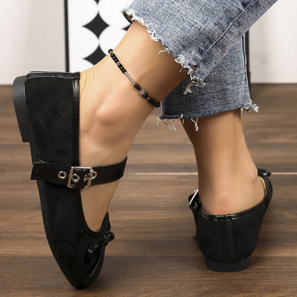 Square Toe Flats Slip-Ons - Tigbul's Variety Fashion Shop