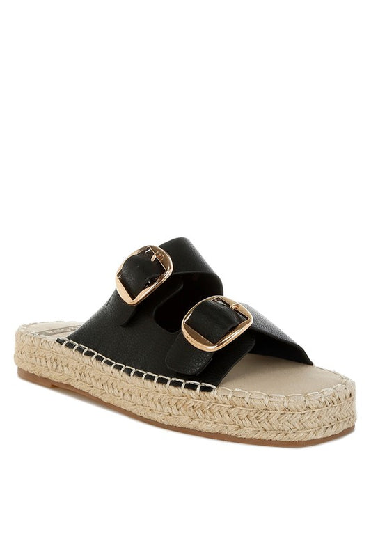 Palala Genuine Soft Leather Square Toe Espadrilles - Tigbul's Variety Fashion Shop