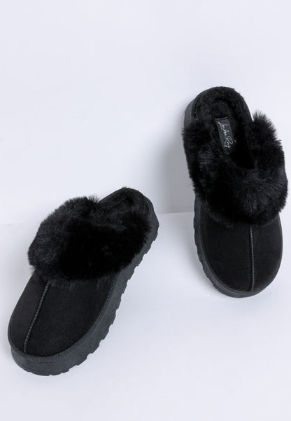 Portho Faux Fur Slip Ons - Tigbul's Variety Fashion Shop