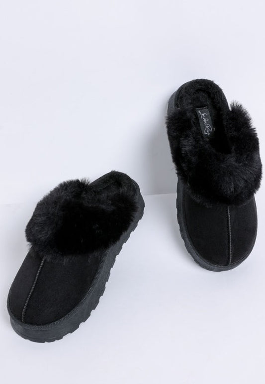 Portho Faux Fur Slip Ons - Tigbul's Variety Fashion Shop