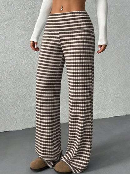 Striped Wide Leg Pants - Tigbul's Variety Fashion Shop