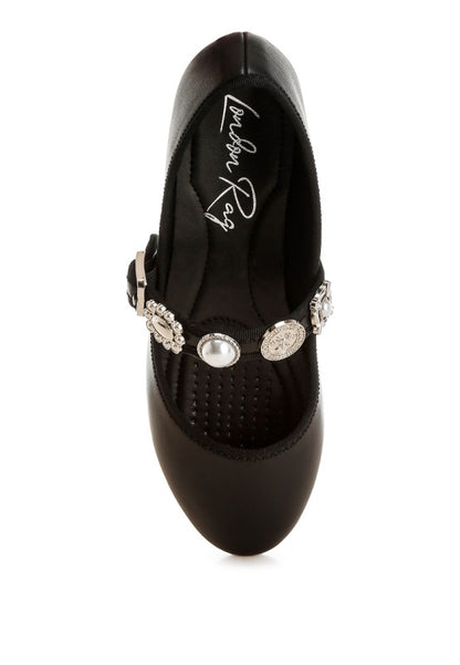 Kavana Charms Embellished Flat Mary Janes - Tigbul's Variety Fashion Shop