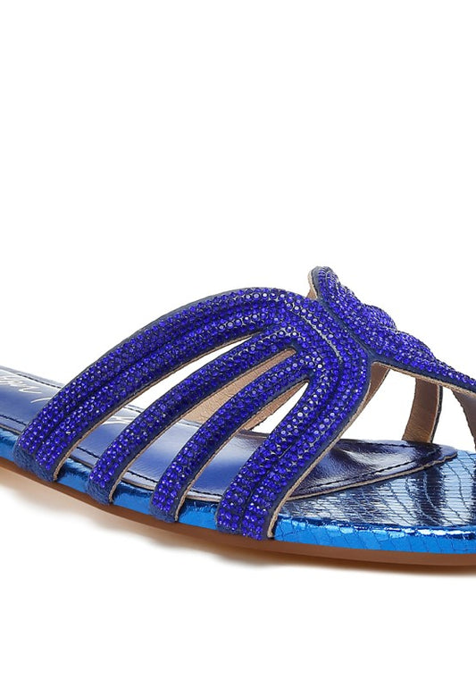 Dindy Rhinestone Cut Out Flats - Tigbul's Variety Fashion Shop