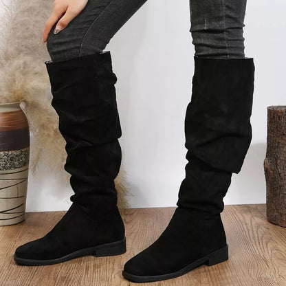 Slouchy Knee High Boots - Tigbul's Variety Fashion Shop