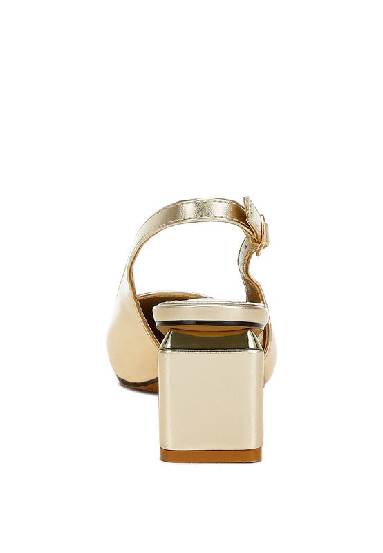Zofoya Metallic Faux Leather Slingback Sandals - Tigbul's Variety Fashion Shop