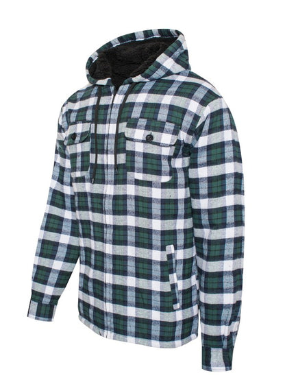 Men's Flannel Sherpa Lining Jacket - Tigbul's Variety Fashion Shop