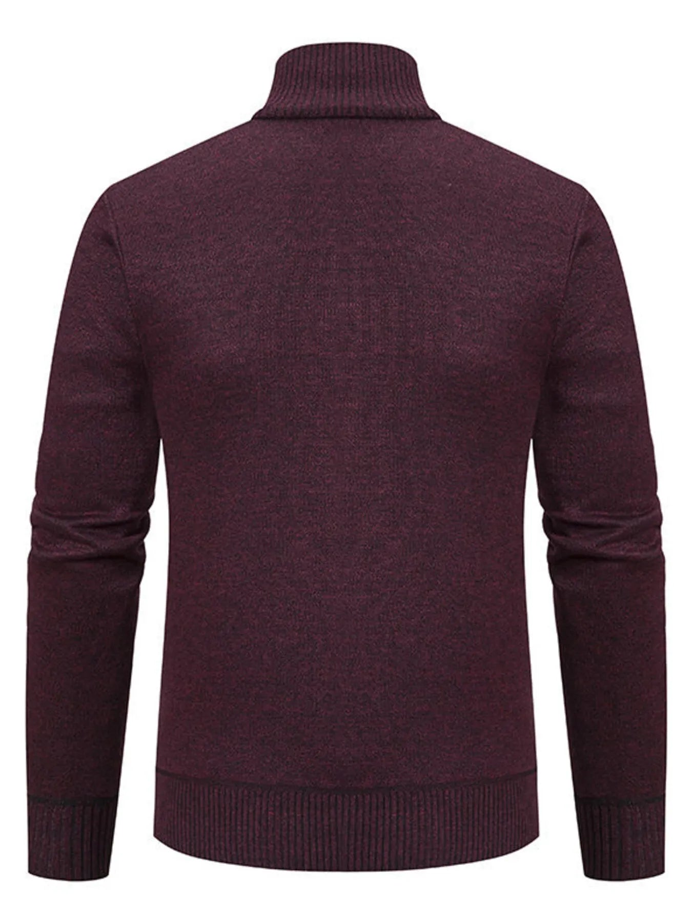 Men's Plus Size Zip-Up Cardigan with Stand Collar - Tigbul's Variety Fashion Shop