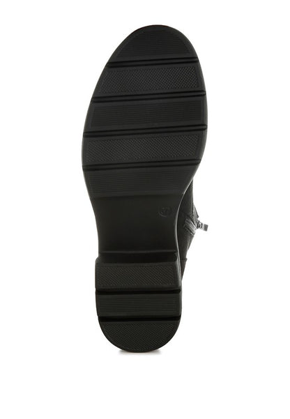Azalea Lace Up High Ankle Boots - Tigbul's Variety Fashion Shop