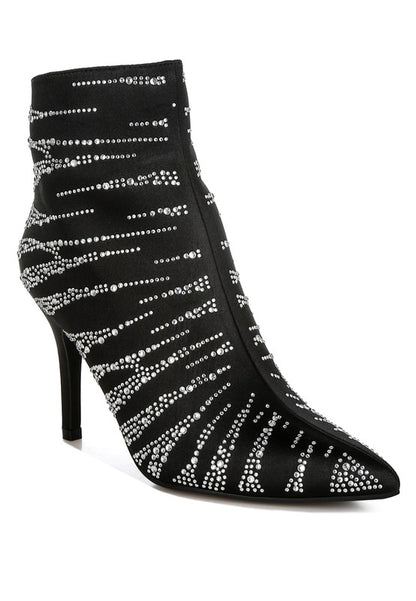 Toget Satin Rhinestone Ankle Party Boots - Tigbul's Variety Fashion Shop