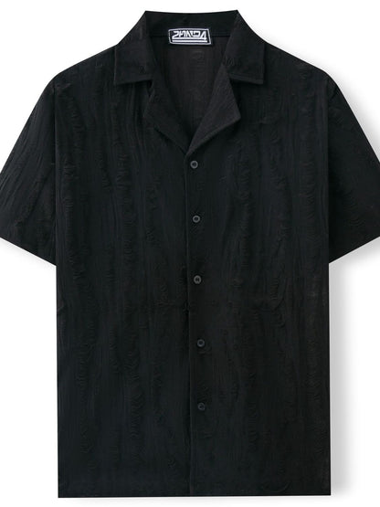 Men's Plus Size Collared Neck Short Sleeve Shirt - Tigbul's Variety Fashion Shop