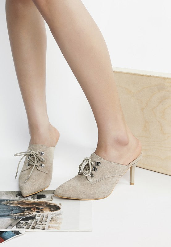 Miladi Suede Stiletto Mules - Tigbul's Variety Fashion Shop