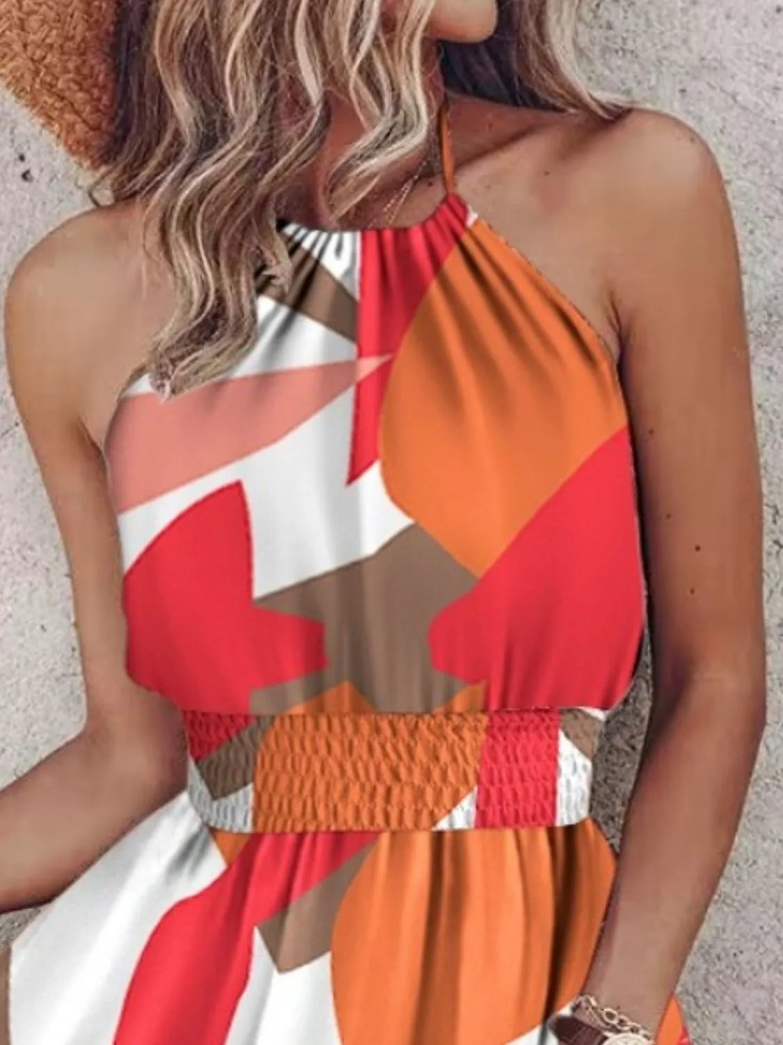Paisley Print Halter Neck Mini Dress - Tigbul's Variety Fashion Shop