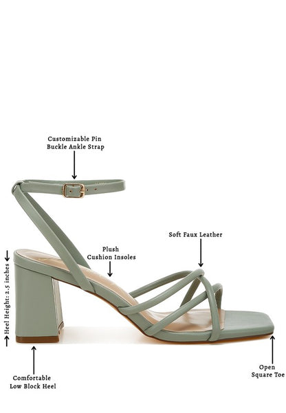 Alyona Low Block Heel Strappy Sandals - Tigbul's Variety Fashion Shop