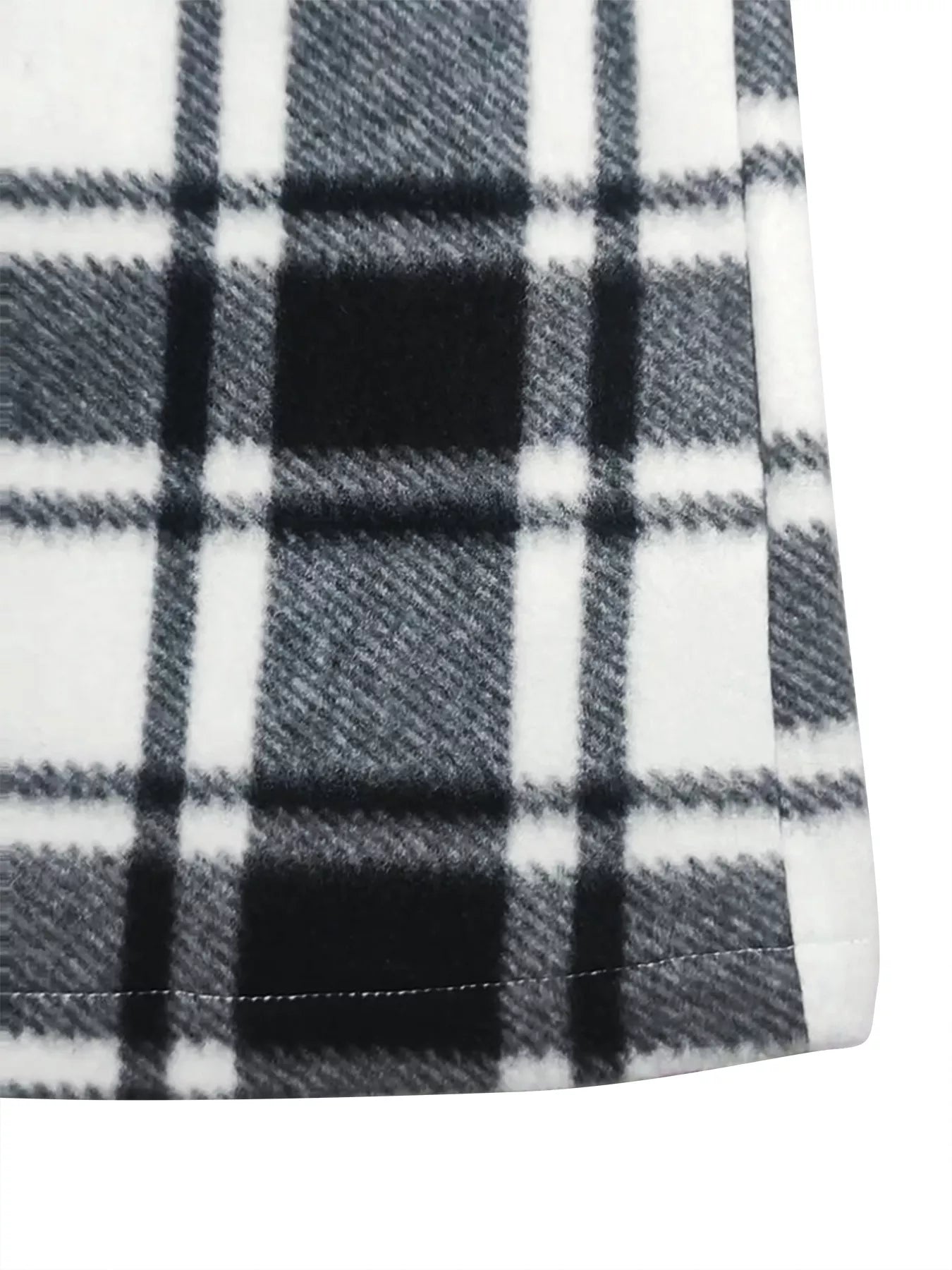 Plaid Button-Up Jacket - Tigbul's Variety Fashion Shop