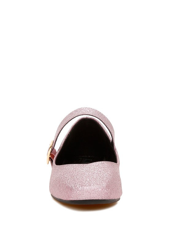 Herma Glitter Pin Buckle Ballerinas - Tigbul's Variety Fashion Shop