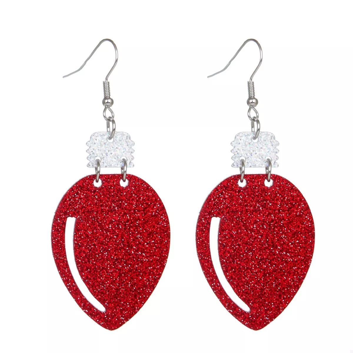 Christmas Glitter Bulb Drop Earrings - Tigbul's Variety Fashion Shop