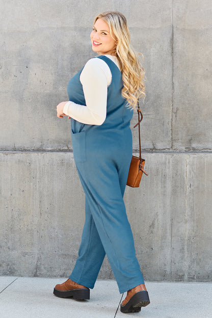 Sleeveless Straight Jumpsuit Sizes Small to 3XL - Tigbul's Variety Fashion Shop