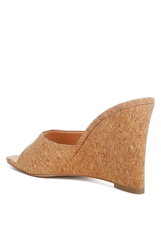 Shiloy Cork Wedge Sandals - Tigbul's Variety Fashion Shop