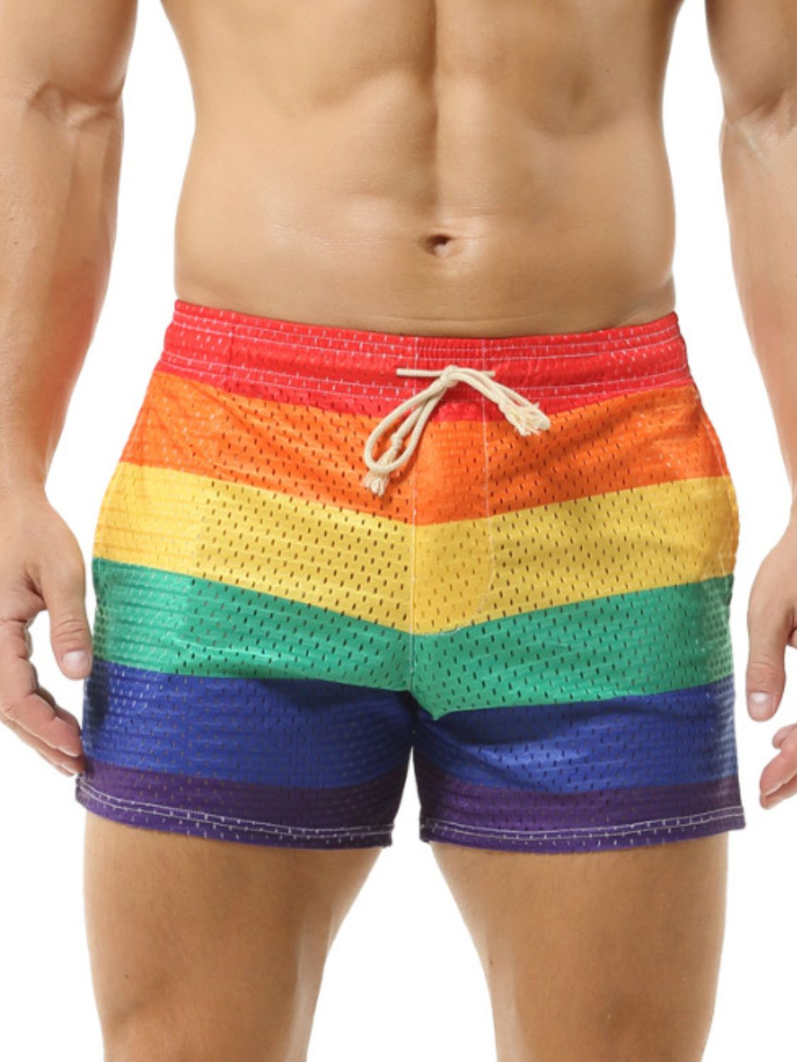 Men's Color Block Drawstring Shorts - Tigbul's Variety Fashion Shop