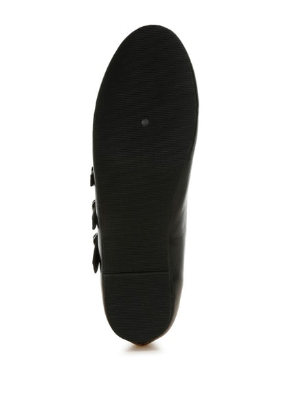 Macarina Triple Strap Mary Jane Ballerinas - Tigbul's Variety Fashion Shop