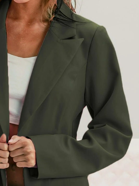 BiBi Single Breasted Peaked Lapel Blazer - Tigbul's Variety Fashion Shop